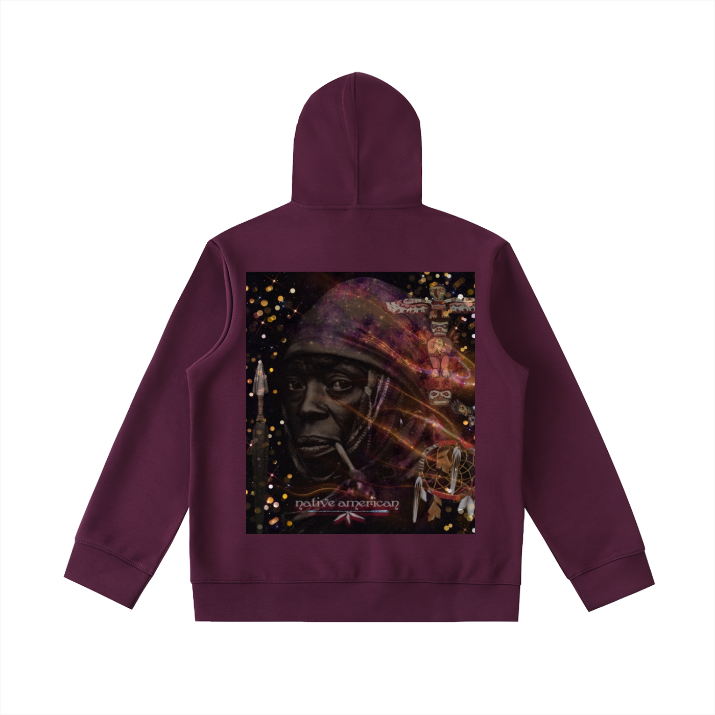 Iroquois Sky Woman - Essential Heavyweight High Neck Zip-Up Hoodie