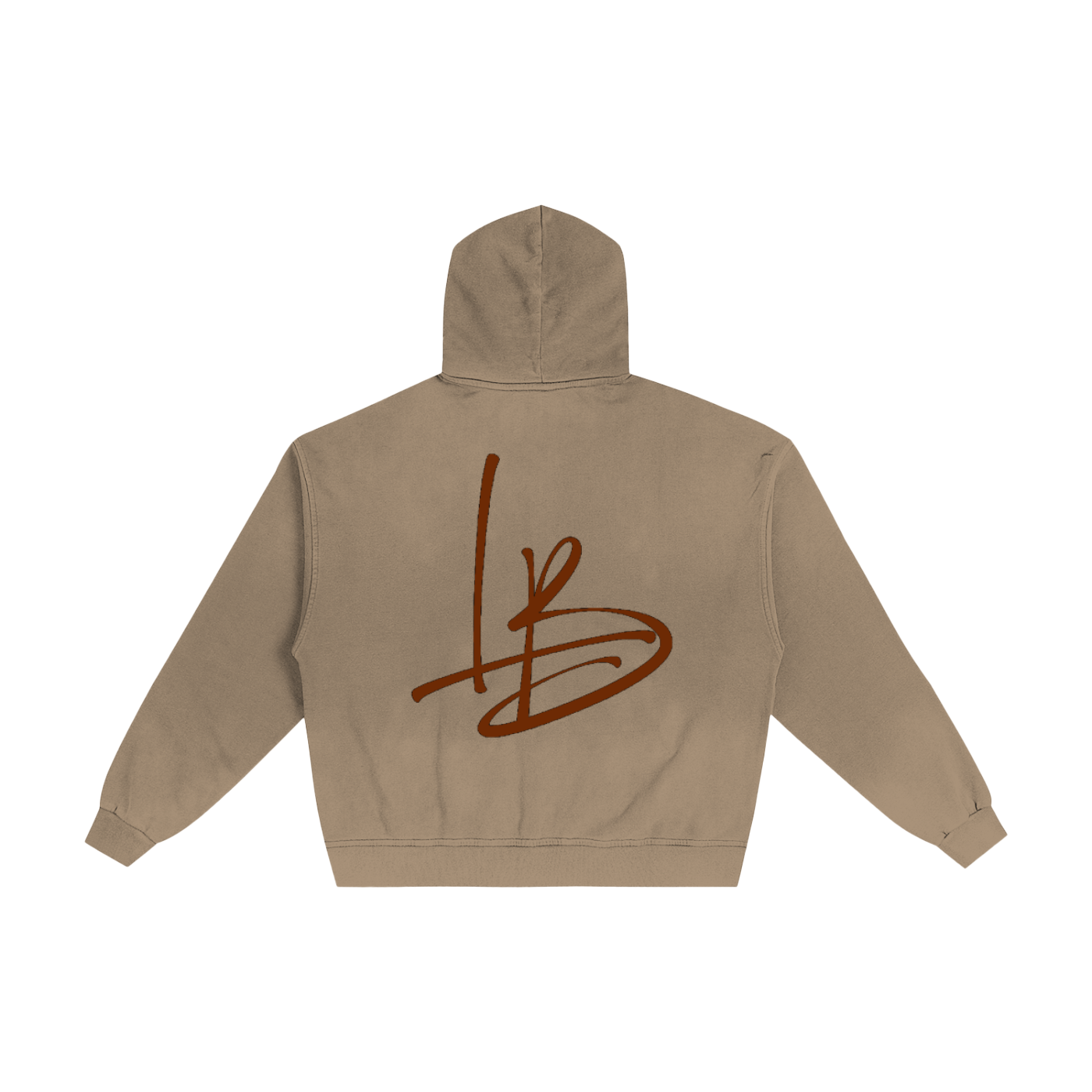 Long Beach Casual Wear - Hand-Frayed Sunfade Zip Hoodie ( Brown)
