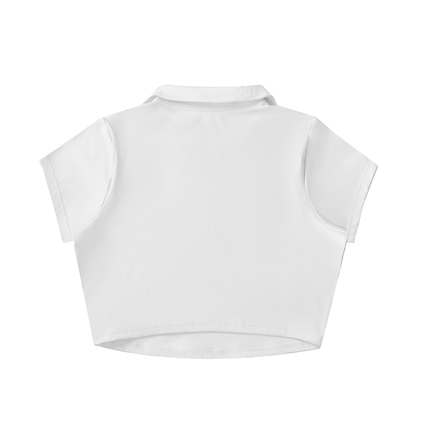 Long Beach Casual Wear - Women's V-Neck Lapel Crop Top