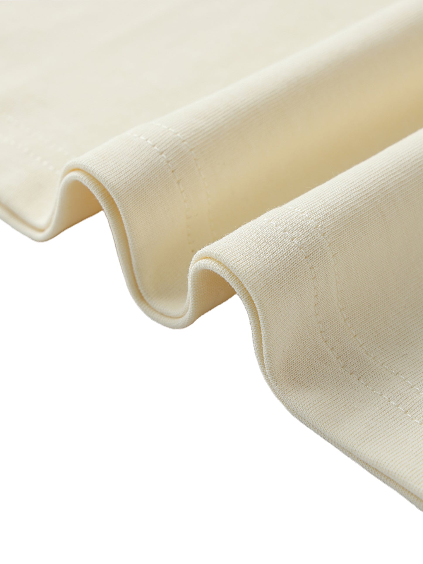 Long Beach Casual Wear - Oversized Contrast-Stitched Cotton Tee