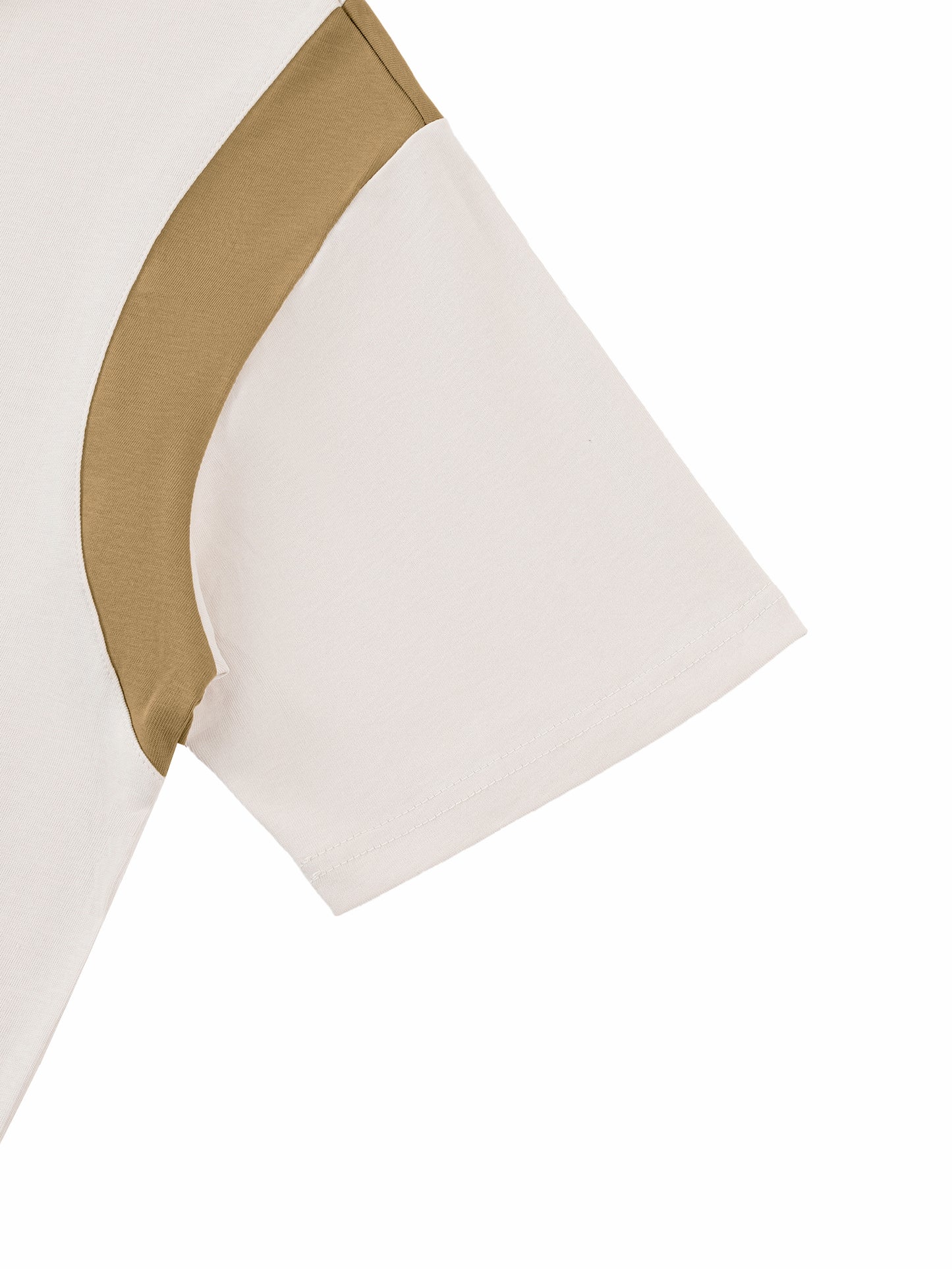 Long Beach Casual Wear - Contrast Panel Cotton Polo Shirt