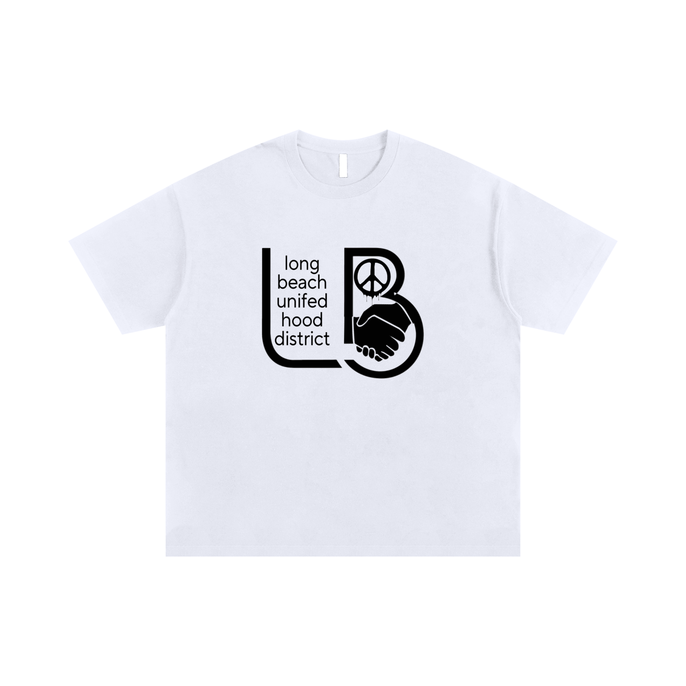 Peace & Unity - Oversized T-shirt - White