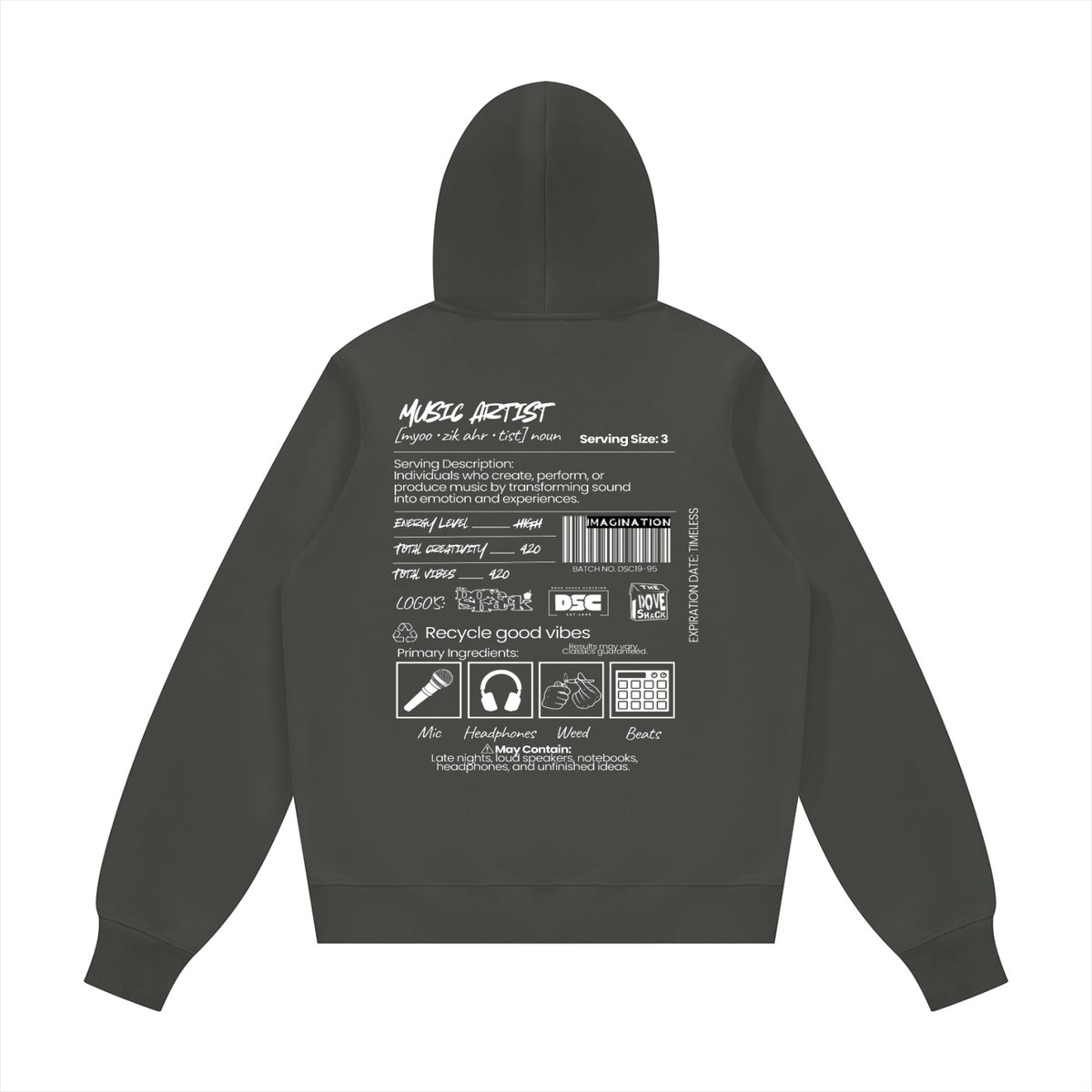 "Artist Ingredients" Unisex Fleece Hoodie