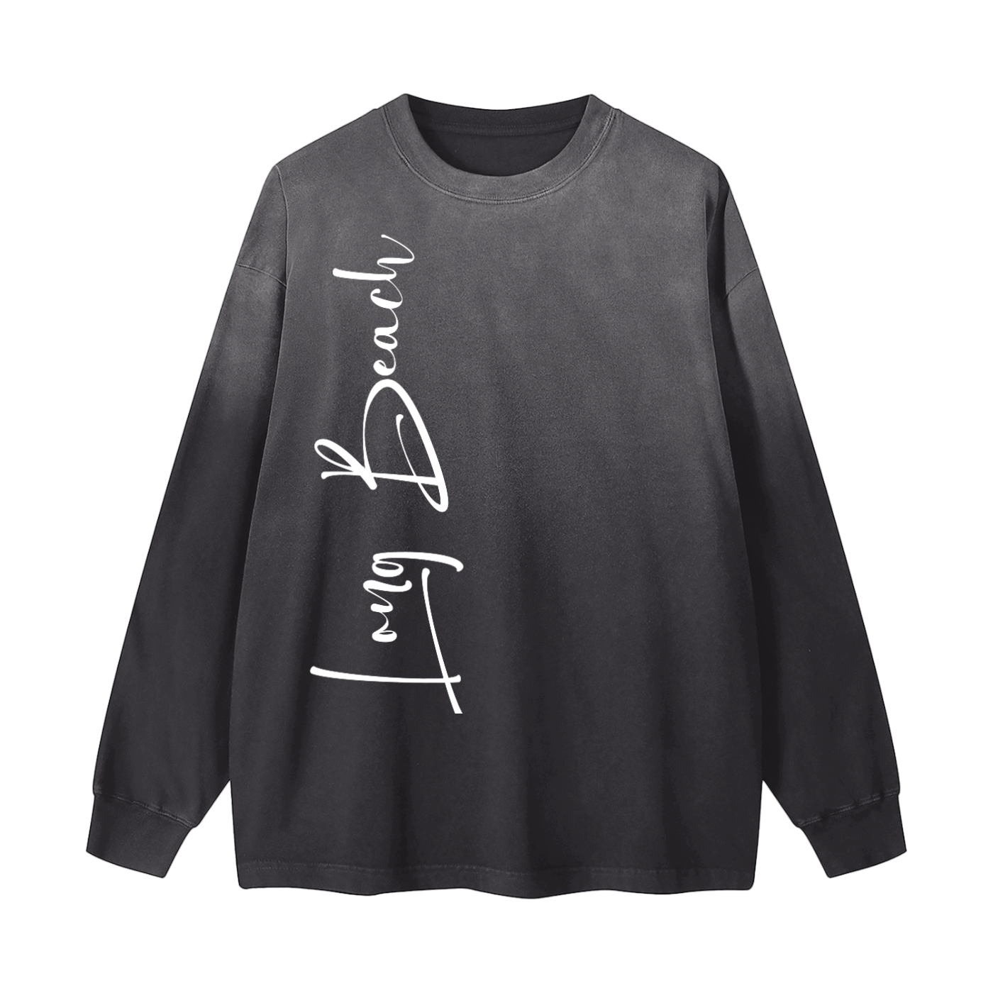 Long Beach Night Life - Gradient Vintage Washed Long Sleeve Tee