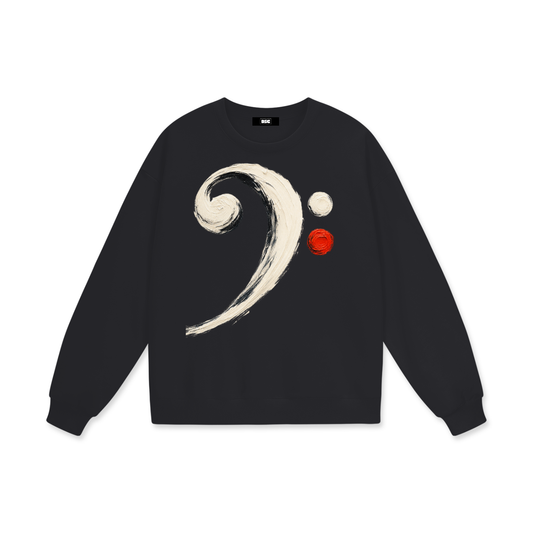 "Bass Clef" Heavyweight Drop Shoulder Sweatshirt