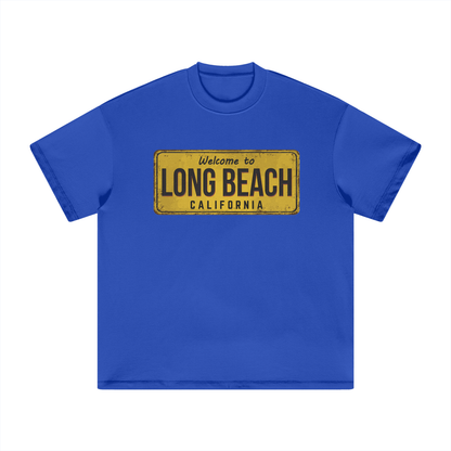 Welcome To Long Beach - Heavyweight Earth Tone T-Shirt