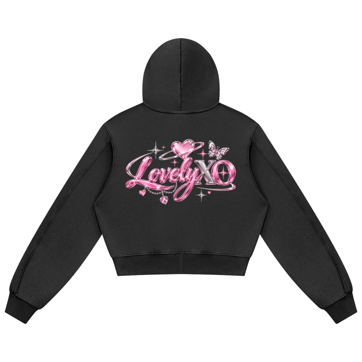 "Lovely" Ladies Mineral Wash Full Zip Hoodie