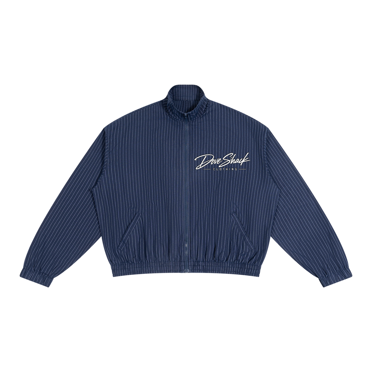 "Nights On Pine" Striped Full-Zip Track Jacket