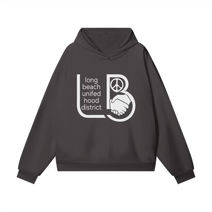 Peace & Unity - Oversize Heavyweight Hidden Pocket Fleece Hoodie
