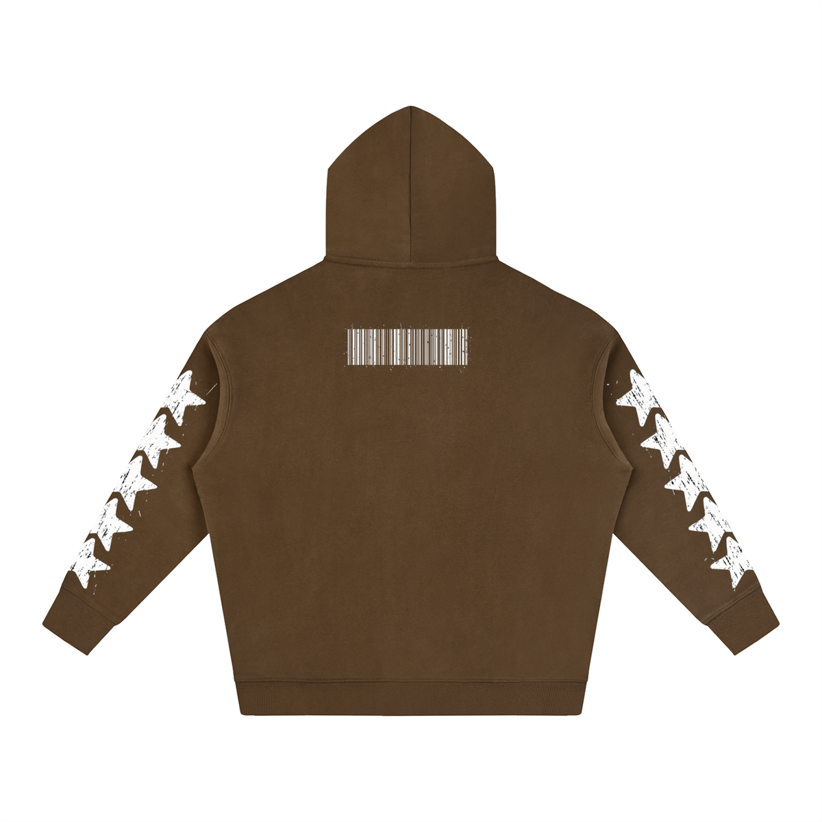"Rap Star" Star Sleeve Oversize Fleeced Hoodie