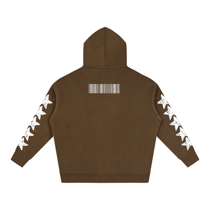 "Rap Star" Star Sleeve Oversize Fleeced Hoodie