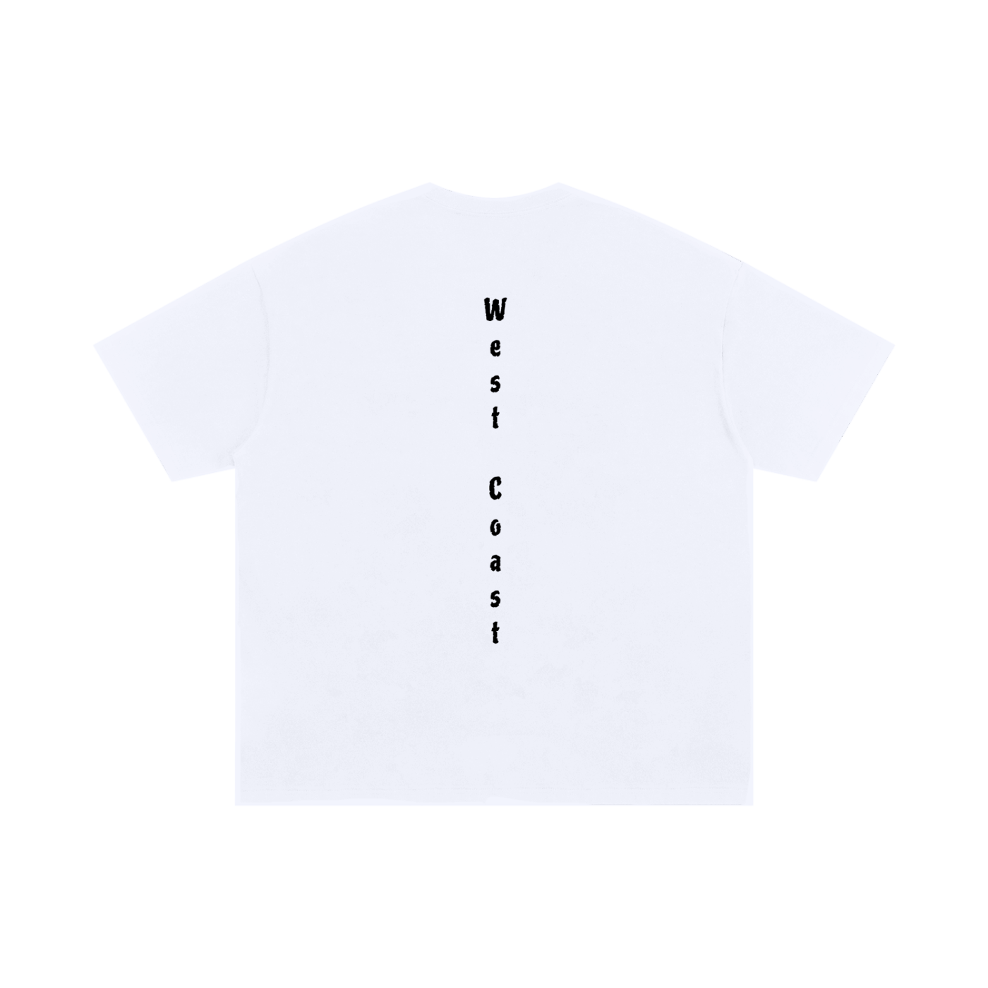 Cali West Coast - Oversized T-shirt - White/ Brown