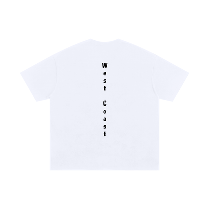 Cali West Coast - Oversized T-shirt - White/ Brown