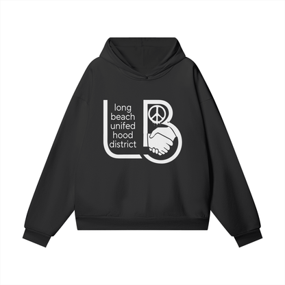 Peace & Unity - Oversize Heavyweight Hidden Pocket Fleece Hoodie