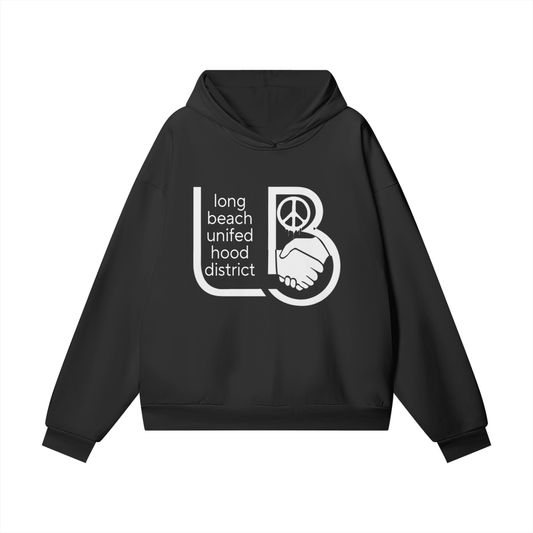 Peace & Unity - Oversize Heavyweight Hidden Pocket Fleece Hoodie