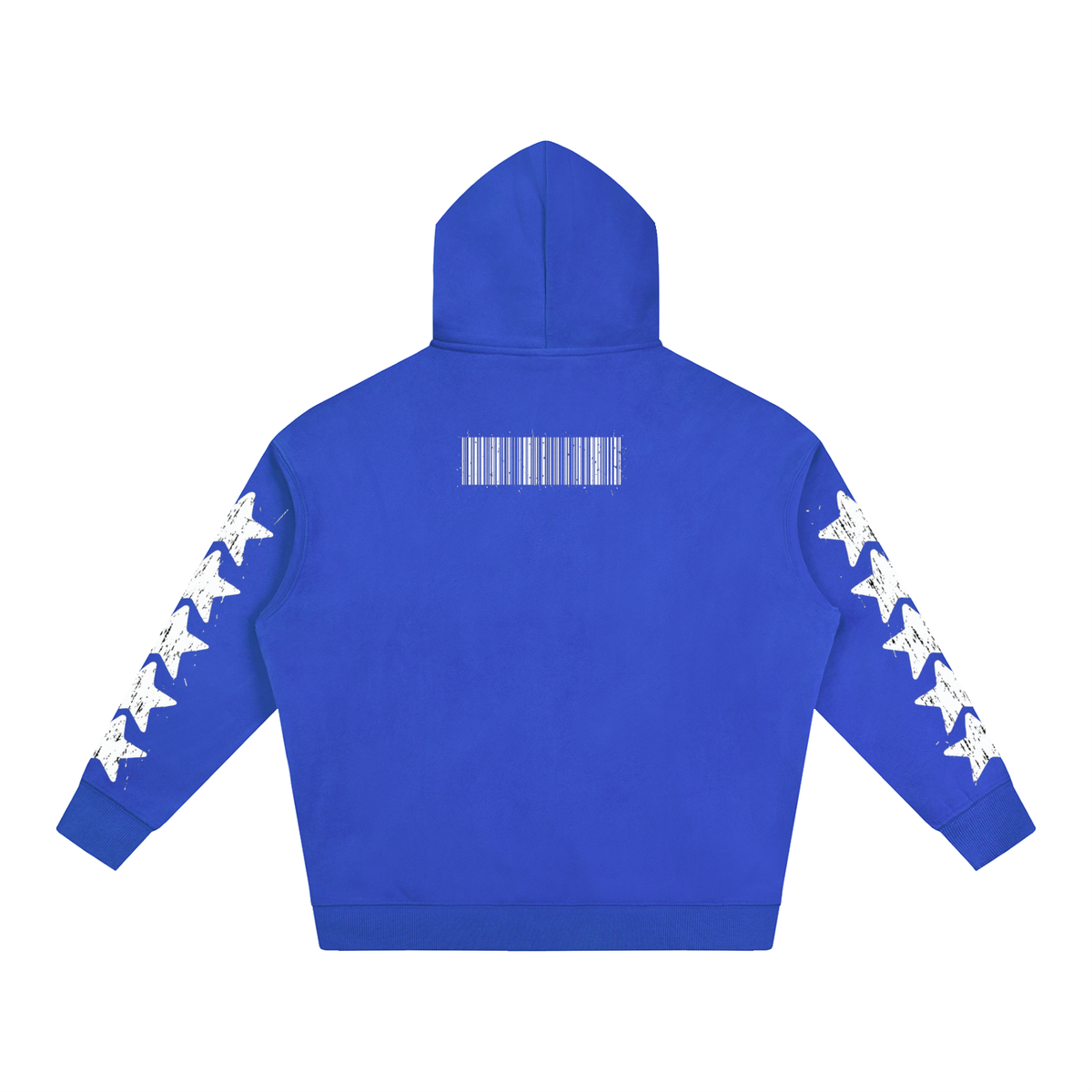 "Rap Star" Star Sleeve Oversize Fleeced Hoodie
