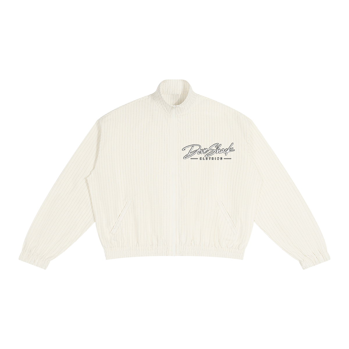 "Nights On Pine" Striped Full-Zip Track Jacket