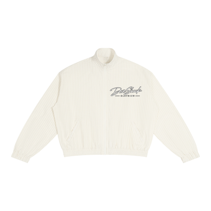"Nights On Pine" Striped Full-Zip Track Jacket
