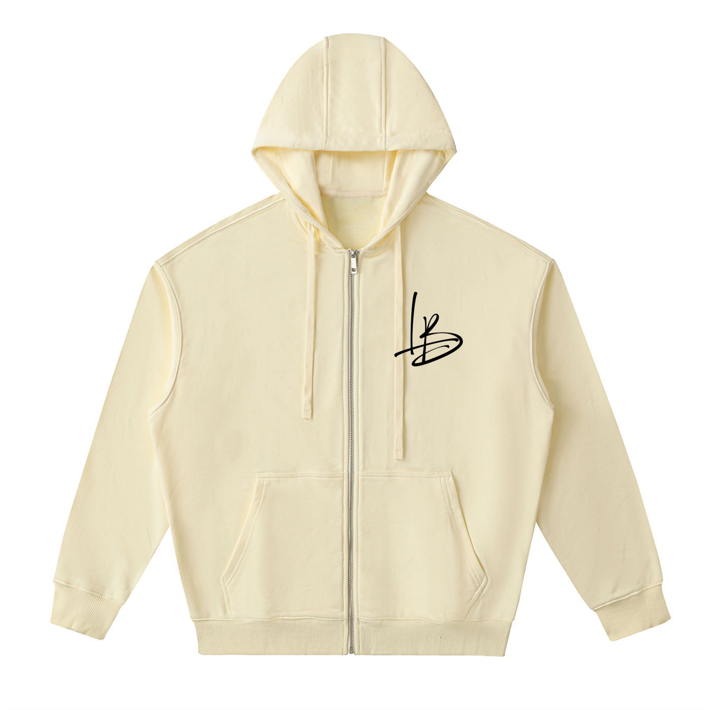 Long Beach Casual Wear - Drop-Shoulder Zip Up Hoodie