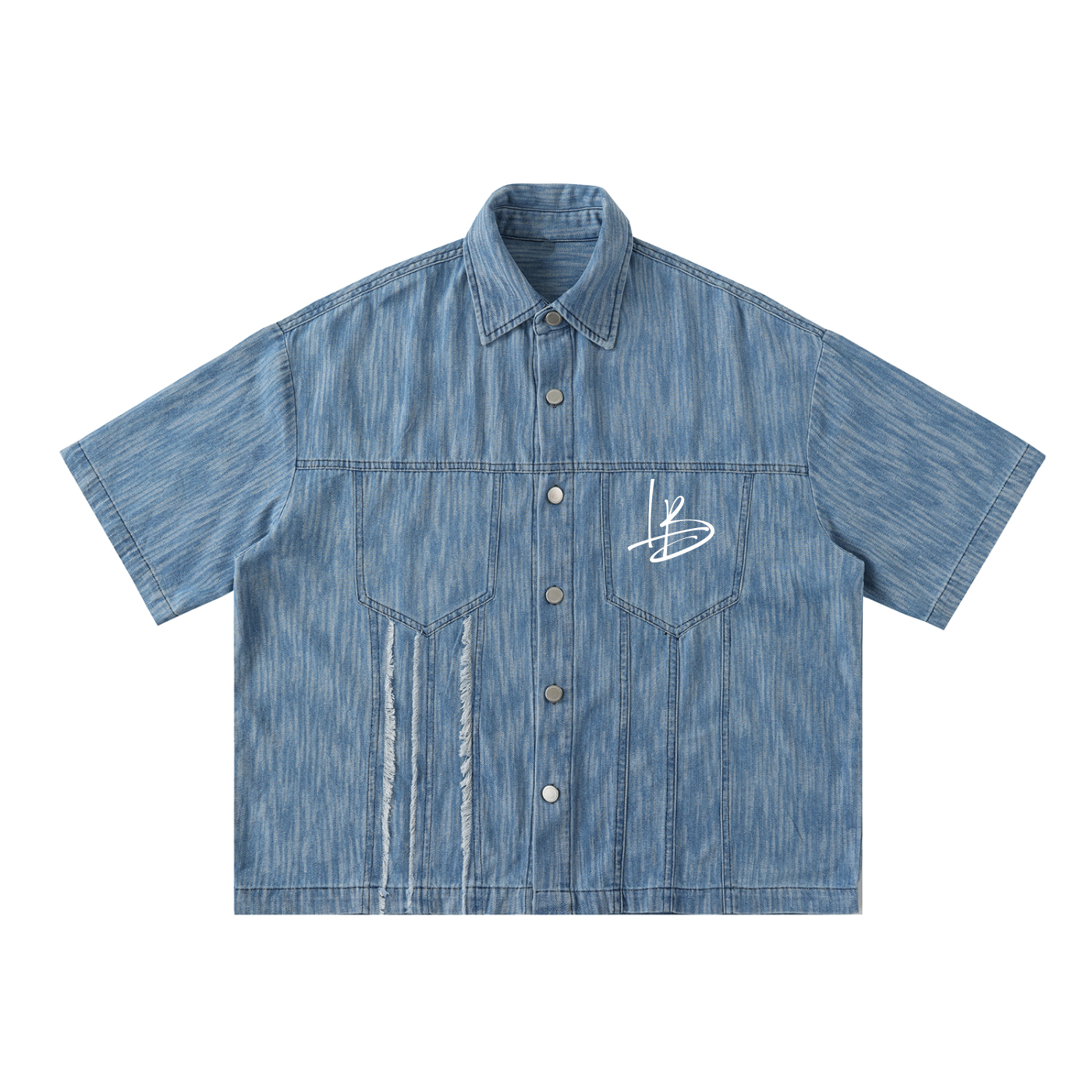 Long Beach Casual Wear - Distressed Wash Short-Sleeve Shirt