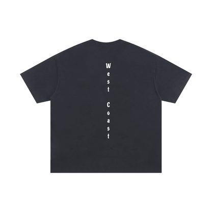 Cali West Coast - Oversized T-shirt - Black/ Blue