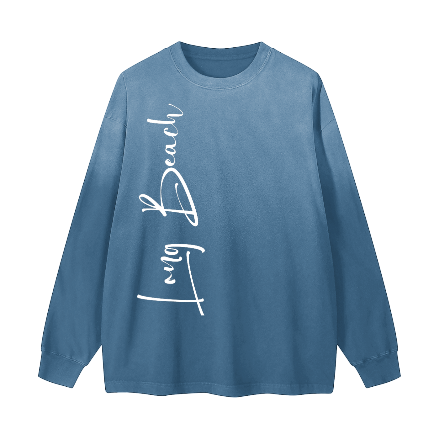 Long Beach Night Life - Gradient Vintage Washed Long Sleeve Tee