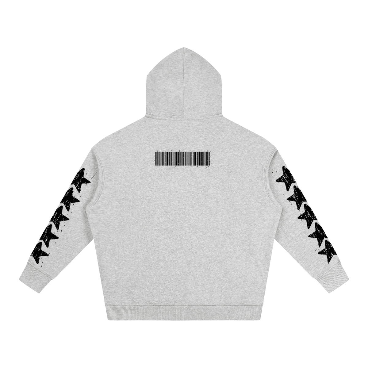 "Rap Star" Star Sleeve Oversize Fleeced Hoodie