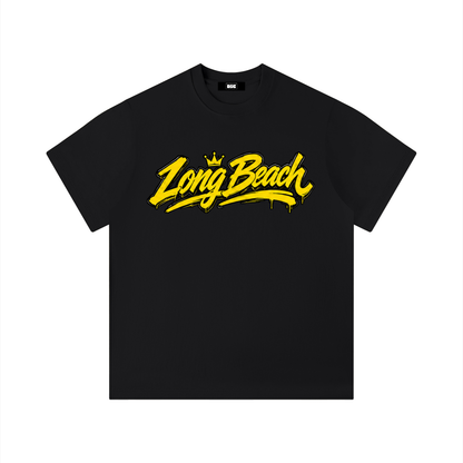 "City By The C" Yellow logo Regular Fit T-Shirt