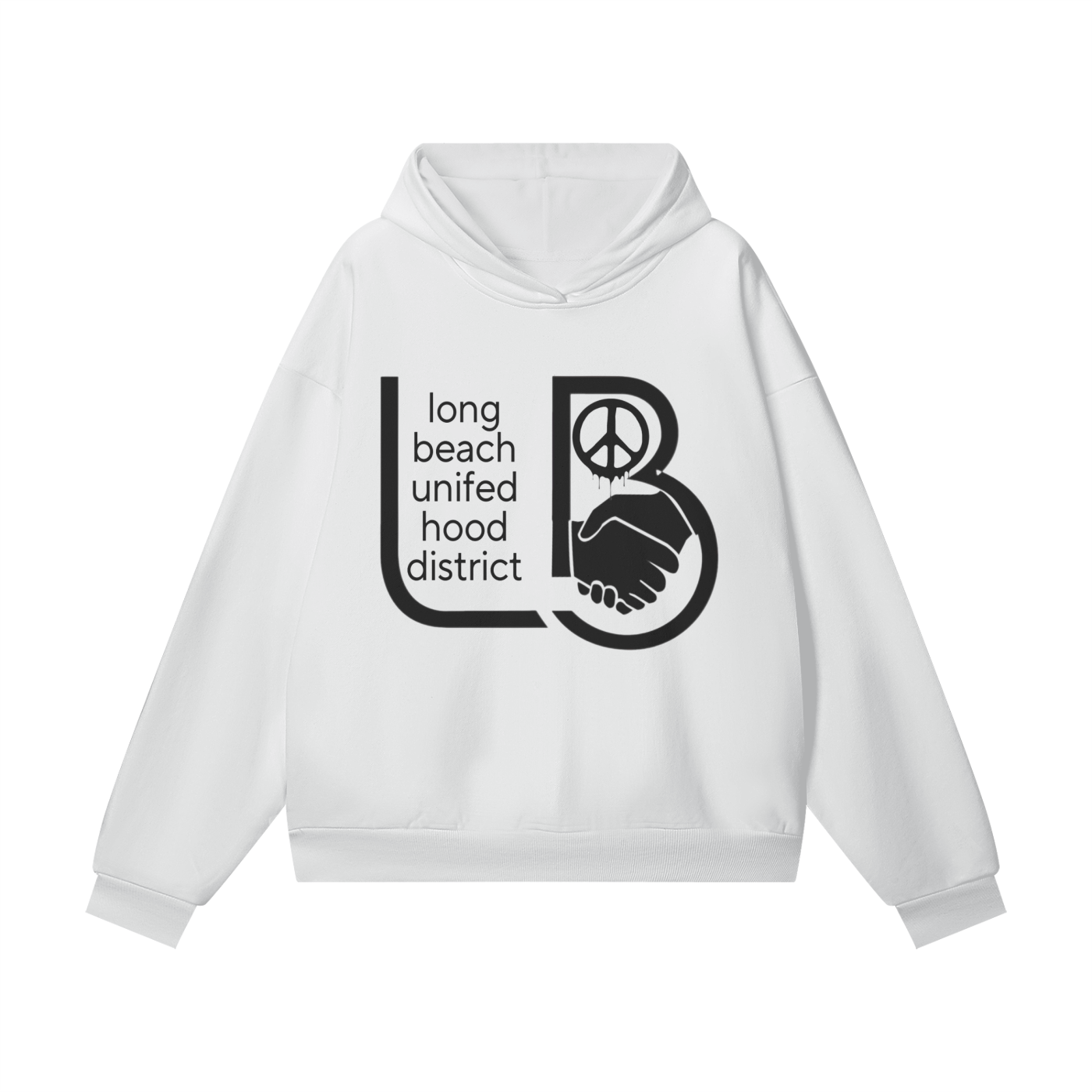 Peace & Unity - Oversize Heavyweight Hidden Pocket Fleece Hoodie