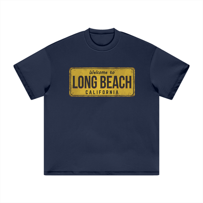 Welcome To Long Beach - Heavyweight Earth Tone T-Shirt