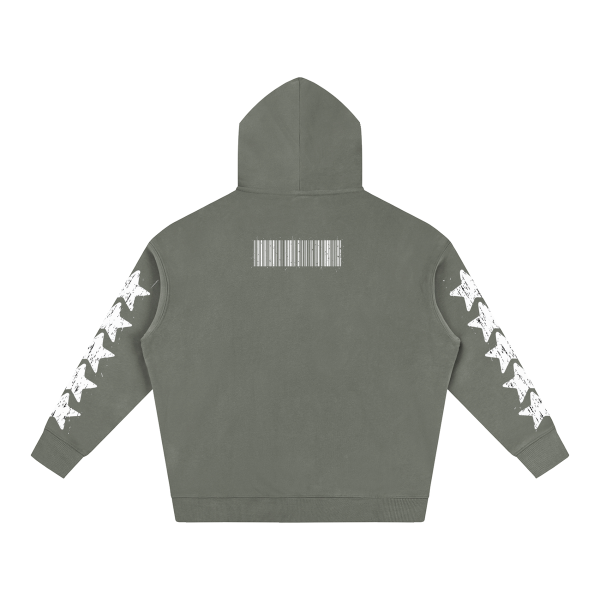 "Rap Star" Star Sleeve Oversize Fleeced Hoodie