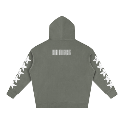 "Rap Star" Star Sleeve Oversize Fleeced Hoodie
