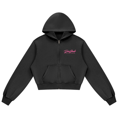 "Lovely" Ladies Mineral Wash Full Zip Hoodie