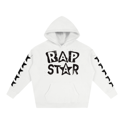 "Rap Star" Star Sleeve Oversize Fleeced Hoodie
