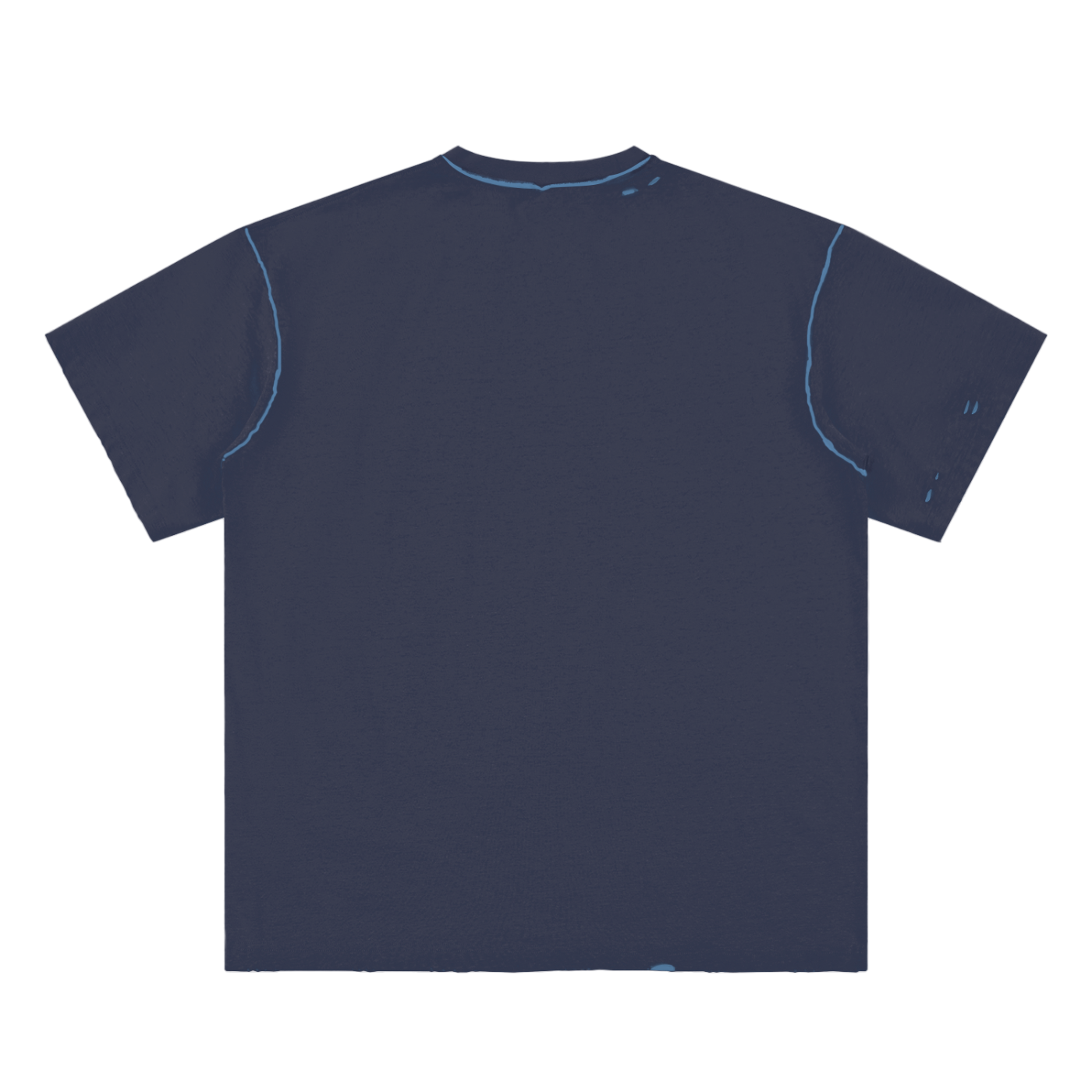 Long Beach Casual Wear - Hand-frayed Reversible T-shirt