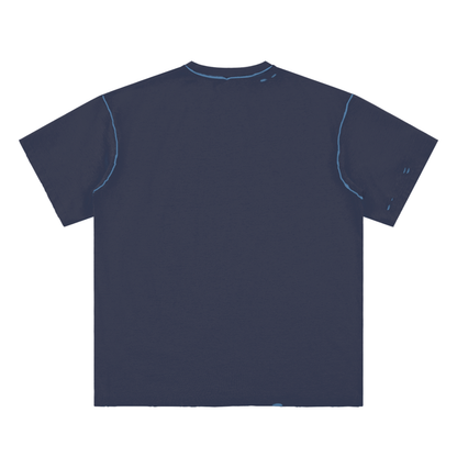 Long Beach Casual Wear - Hand-frayed Reversible T-shirt