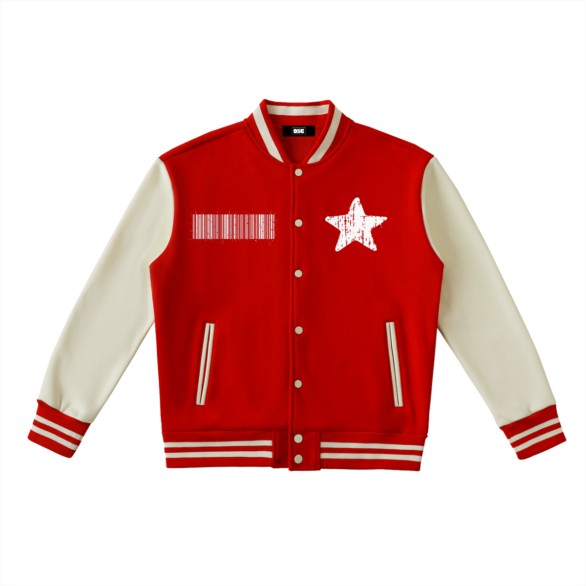 "Rap Star" Two-Tone Fleeced Varsity Jacket
