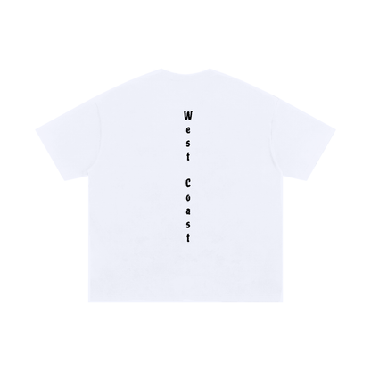 Cali West Coast - Oversized T-shirt - White/ Black