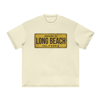Welcome To Long Beach - Heavyweight Earth Tone T-Shirt