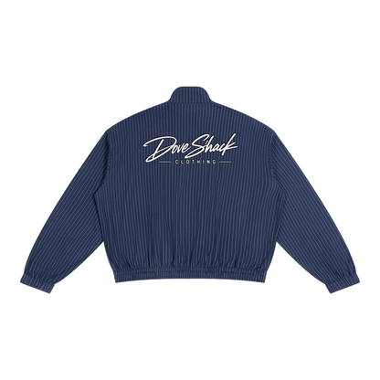 "Nights On Pine" Striped Full-Zip Track Jacket