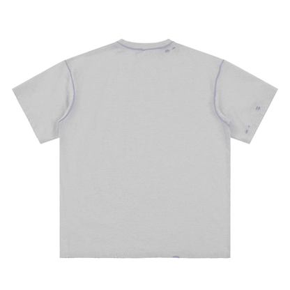 Long Beach Casual Wear - Hand-frayed Reversible T-shirt