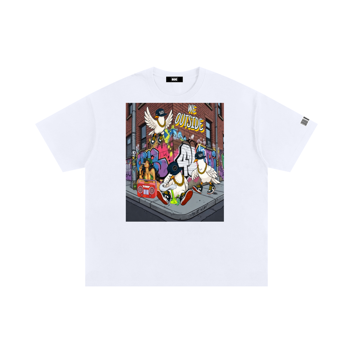 "Duece & The Crew" Unisex Oversized Poster T-Shirt