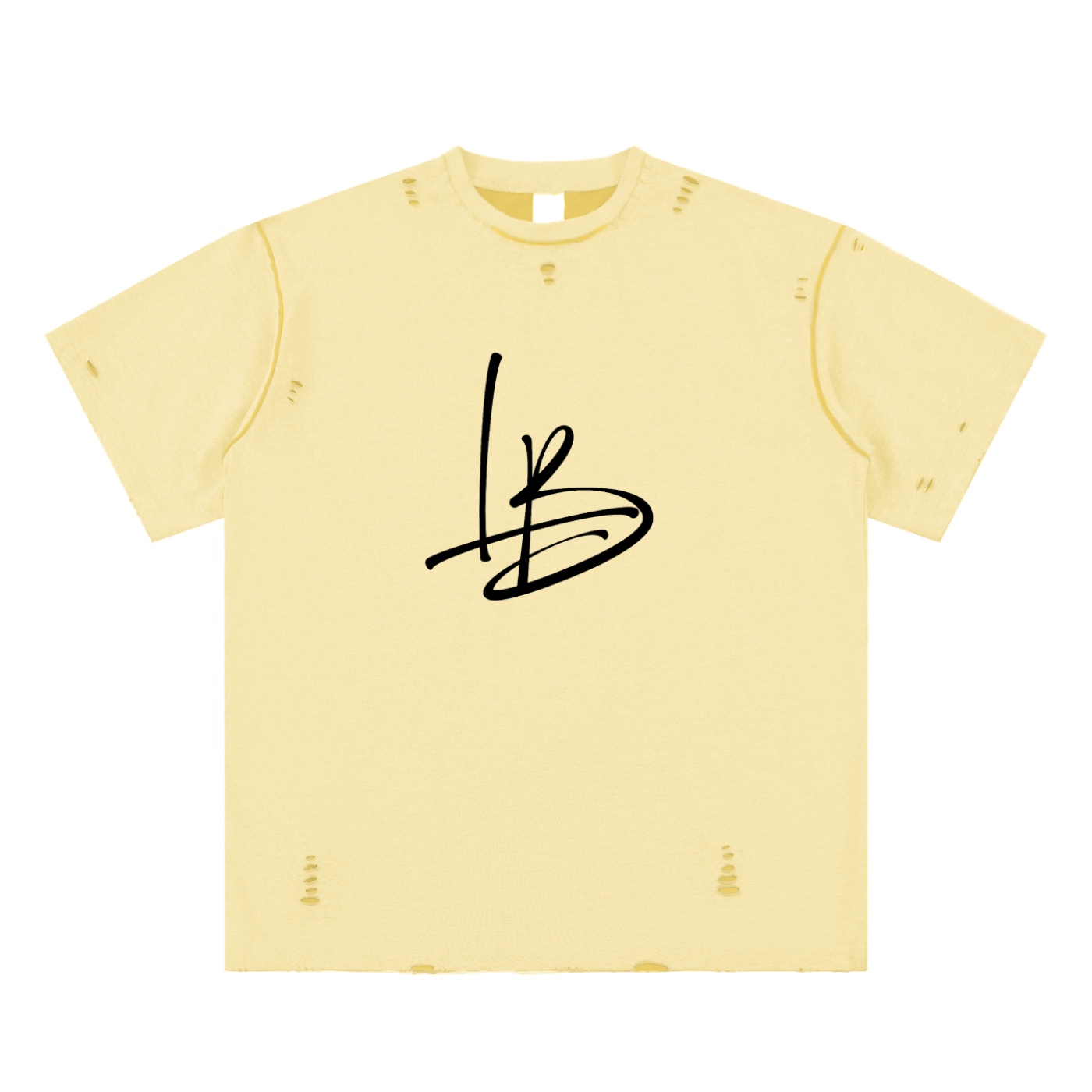 Long Beach Casual Wear - Hand-frayed Reversible T-shirt