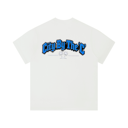 "City By The C" Blue logo Regular Fit T-Shirt