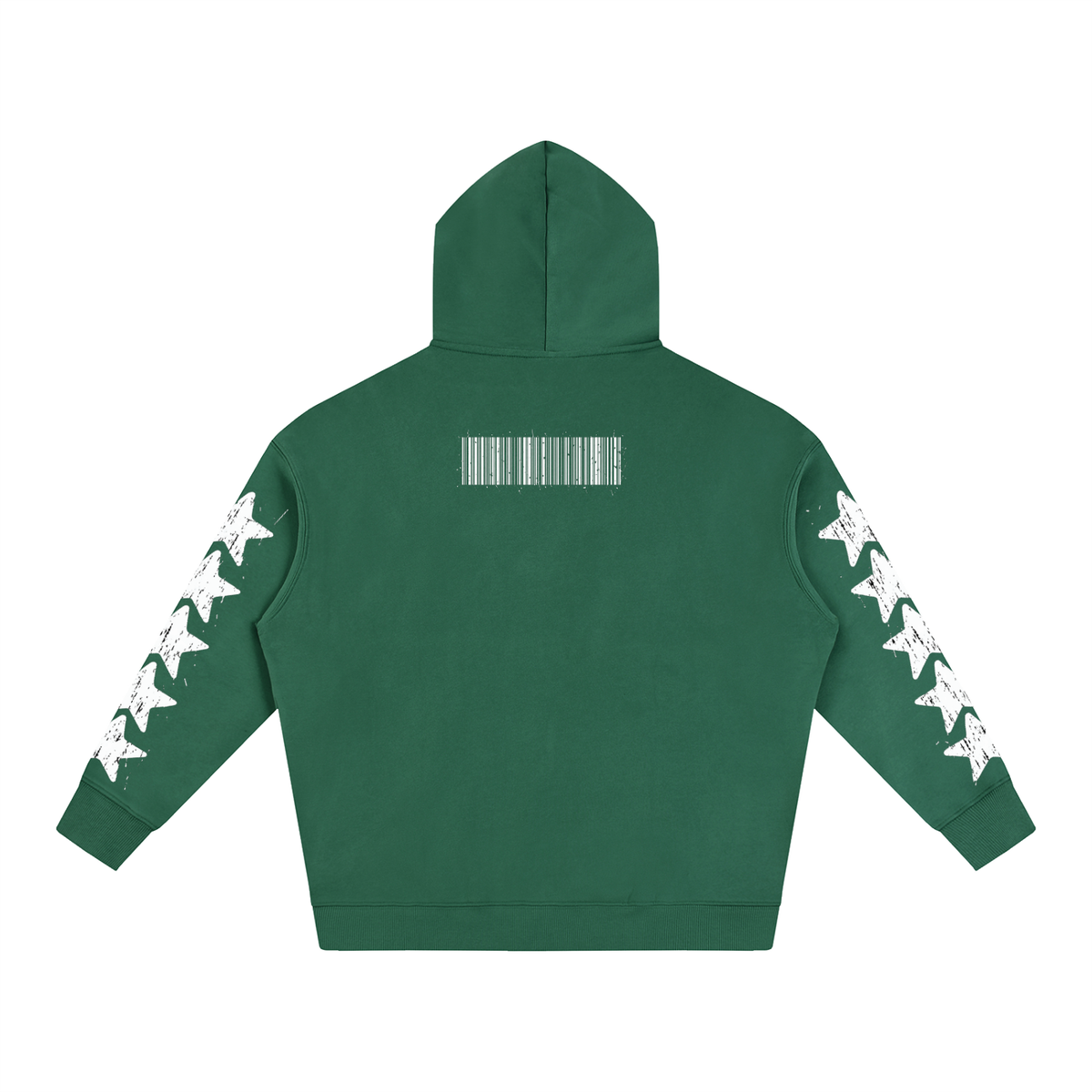 "Rap Star" Star Sleeve Oversize Fleeced Hoodie