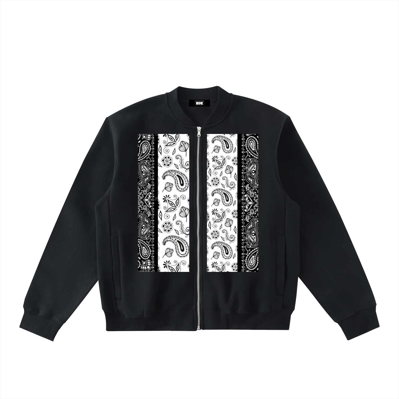Cali Style Essential Zip-Up Fleeced Varsity Jacket