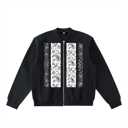 Cali Style Essential Zip-Up Fleeced Varsity Jacket