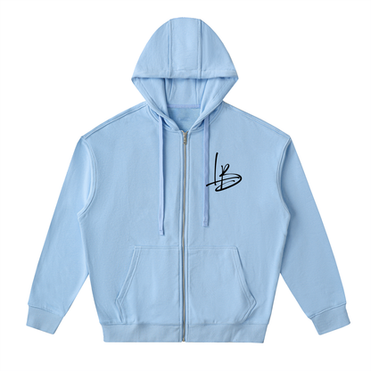 Long Beach Casual Wear - Drop-Shoulder Zip Up Hoodie