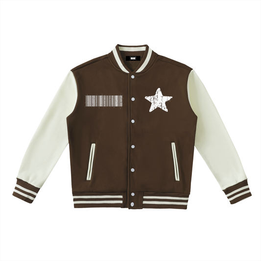 "Rap Star" Two-Tone Fleeced Varsity Jacket