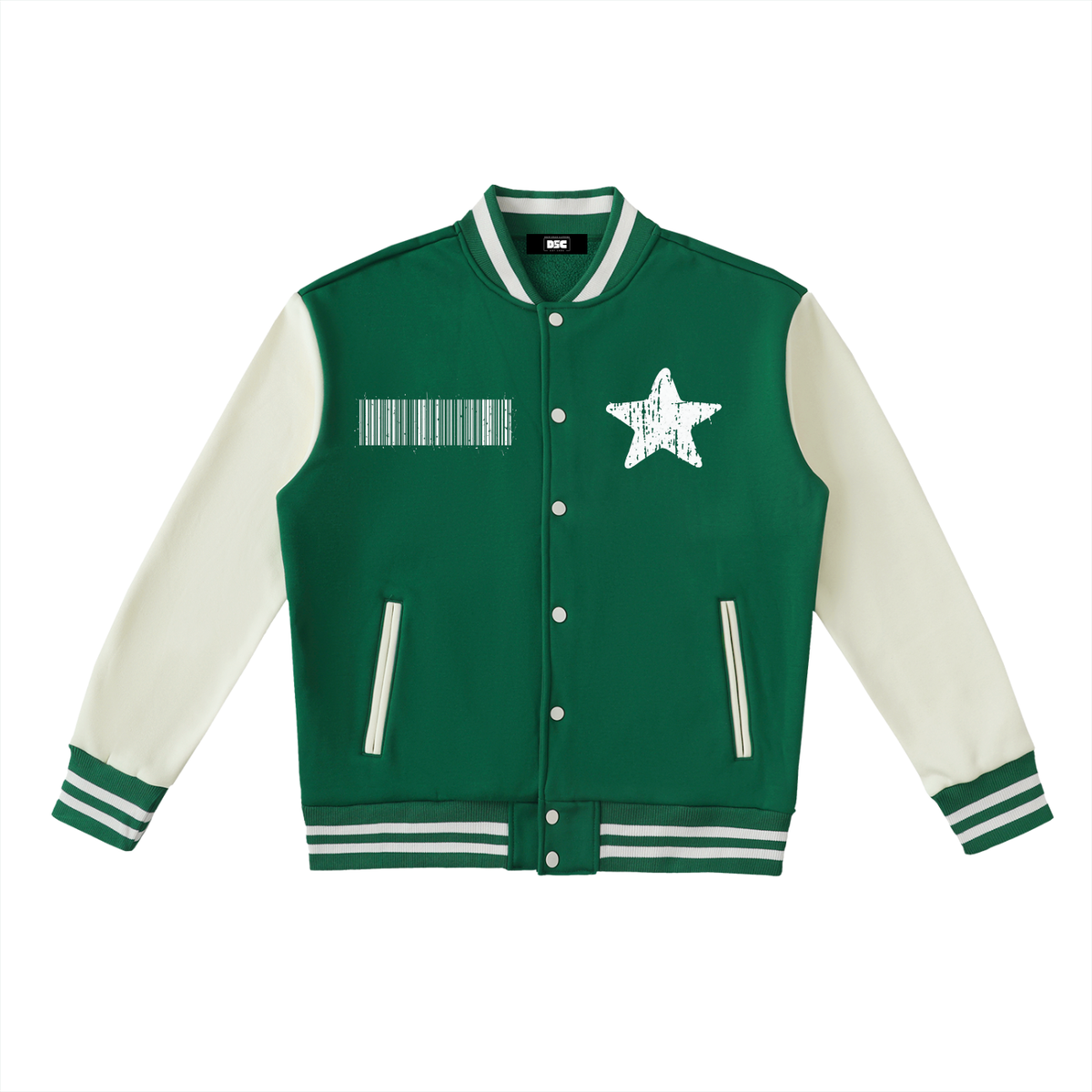 "Rap Star" Two-Tone Fleeced Varsity Jacket
